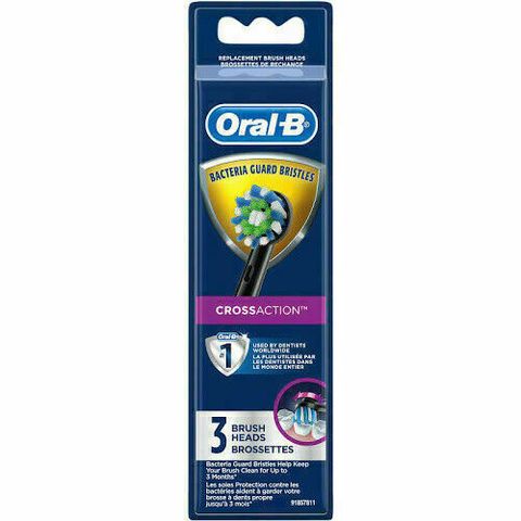 Đầu bàn chải thay thế Oral-B Cross Action chính hãng - Màu đen