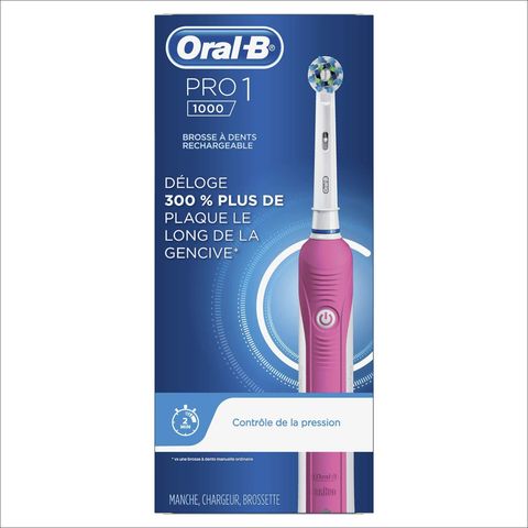 TẠM HẾT HÀNG - Bàn chải điện Oral-B Pro1 1000 CrossAction Pink (màu hồng)