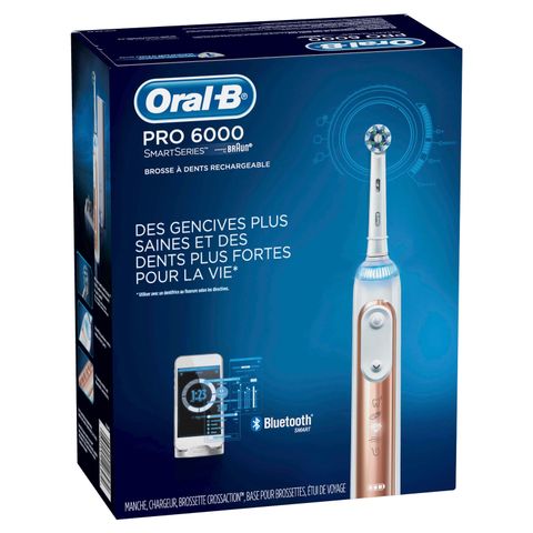 Bàn chải điện Oral-B SmartSeries White 6000 + Bluetooth - Màu vàng Gold