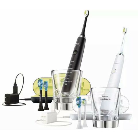 Bộ đôi Bàn chải điện Philips Sonicare DiamondClean Classic HX9354/20- Trắng +Đen