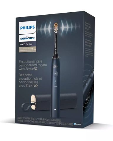 HÀNG ORDER - Bàn chải điện cao cấp Philips Sonicare 9900 Prestige -  HX9990/12 Xanh dương đậm