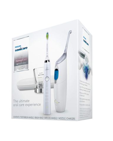 COMBO - Bàn chải điện Philips Sonicare DiamondClean Classic HX8492/40 + Airlfoss - (Màu Trắng)