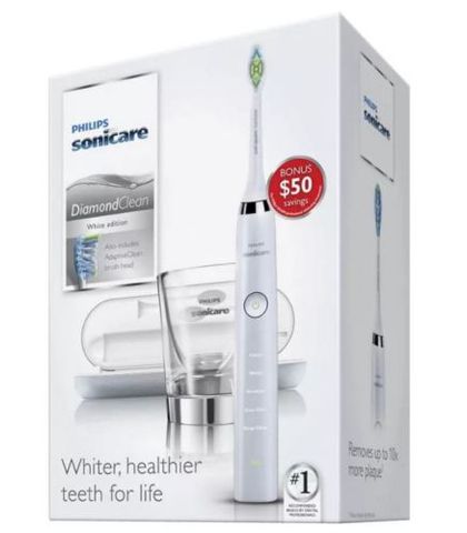 Bàn chải điện Philips Sonicare DiamondClean HX9332 - Màu trắng