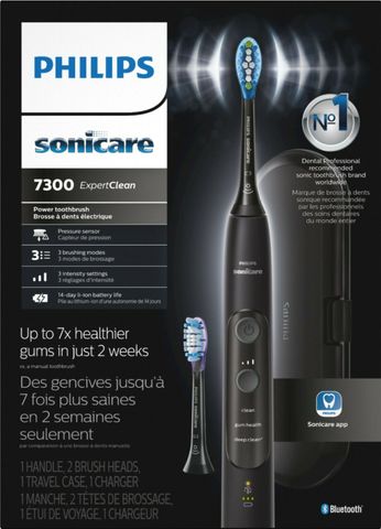 HÀNG MỚI VỀ  - Bàn chải điện Philips Sonicare ExpertClean 7300 Đen  - HX9610/17