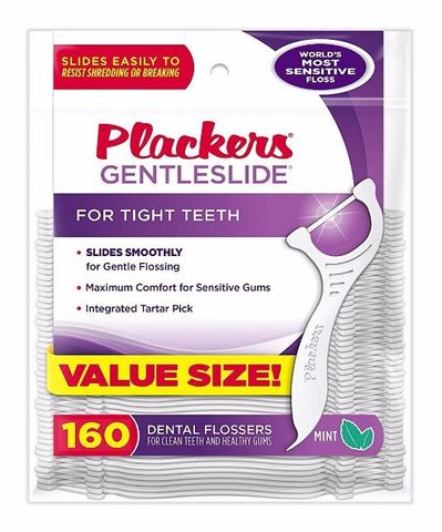 Cung chỉ nha khoa Plackers Gentleslide for Tight Teeth - 160 cây