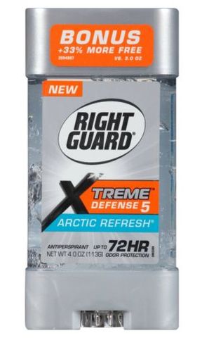 Gel khử mùi nam Right Guard Xtreme Defense 5 Antiperspirant Deodorant Gel Fresh Blast 113g