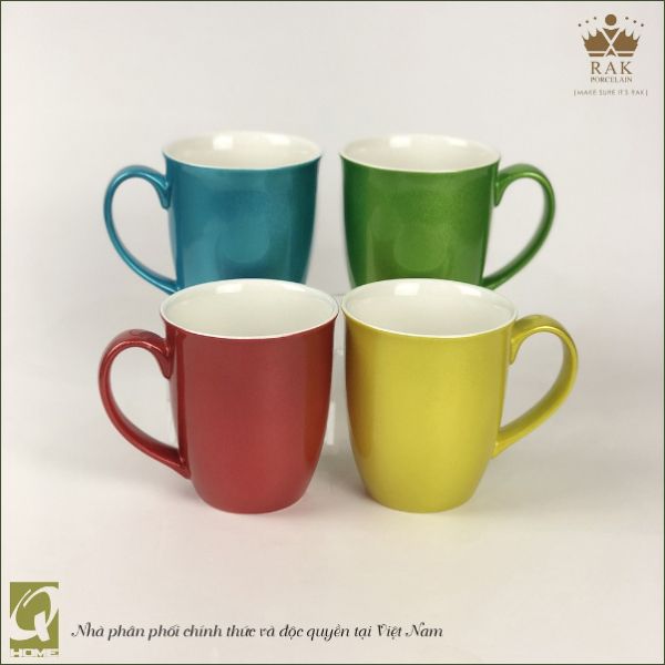 Bộ 4 ca sứ Rak Porcelain - màu organic (màu mờ)