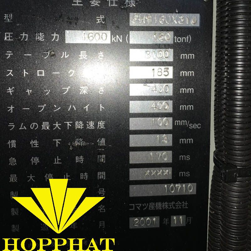 Máy chấn Komatsu PHS160 Finebend 3000