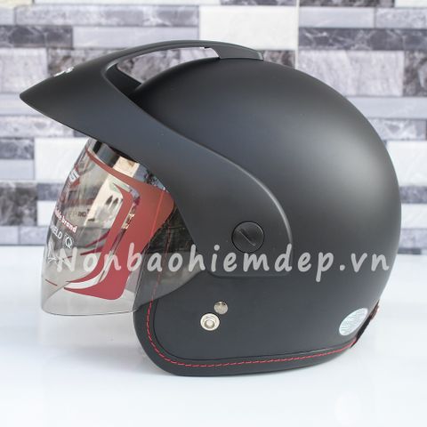 Nón Phượt 3/ 4 đầu GRS 306 K phân phối ở Sài Gòn I Nón phượt chính hãng