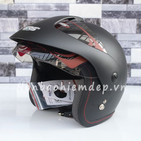 Nón Phượt 3/ 4 đầu GRS 306 K phân phối ở Sài Gòn I Nón phượt chính hãng