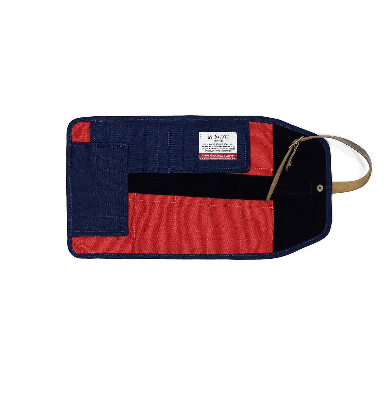 TOOL ROLL - NAVY/RED