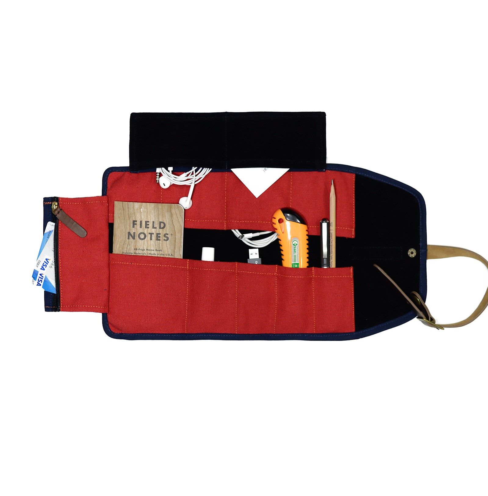 TOOL ROLL - NAVY/RED