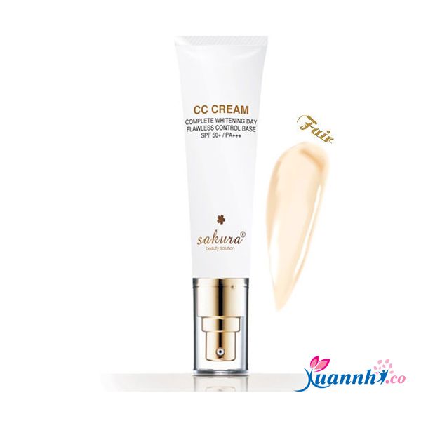Kem trang điểm chống lão hóa dưỡng trắng Sakura CC Cream màu Fair