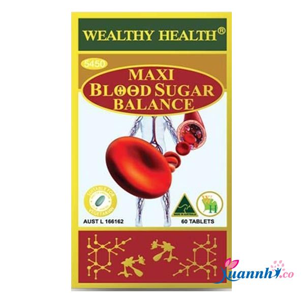 Viên uống dành cho người tiểu đường Wealthy Health Maxi Blood Sugar Balance của Úc