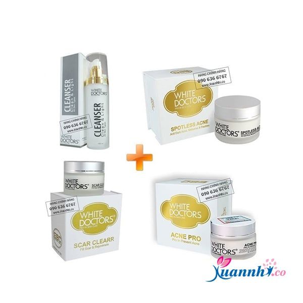 Bộ liệu trình trị mụn thâm mụn sẹo mụn White Doctors