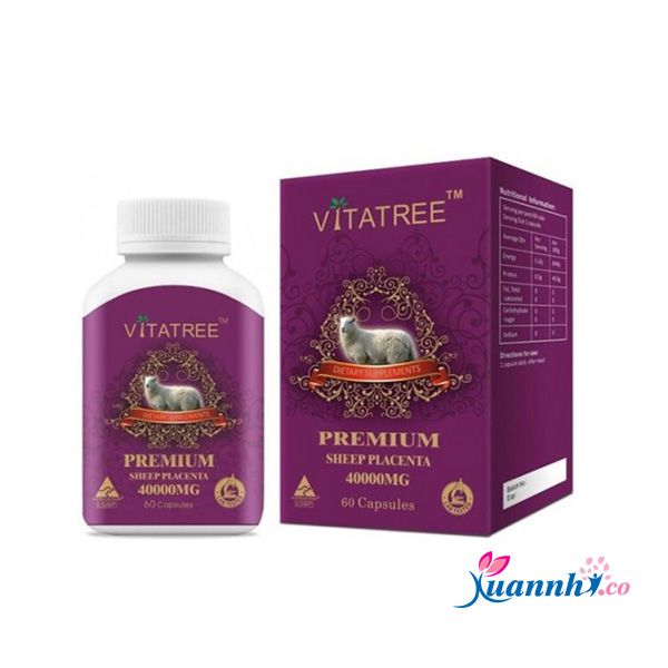 Viên uống nhau thai cừu Vitatree Úc (40000mg x 60 viên)