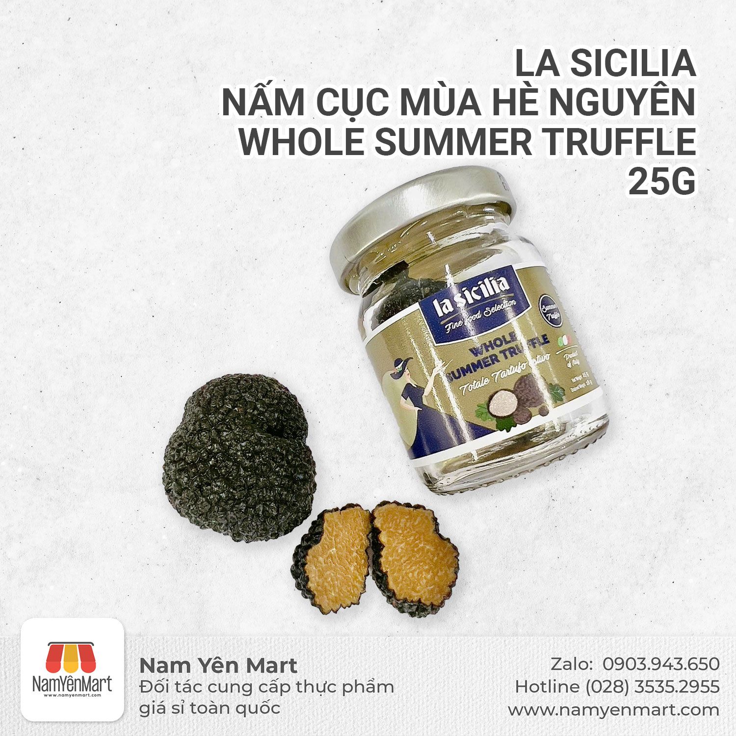 Nấm cục mùa hè nguyên - Whole Summer Truffle - 25g - La Sicilia