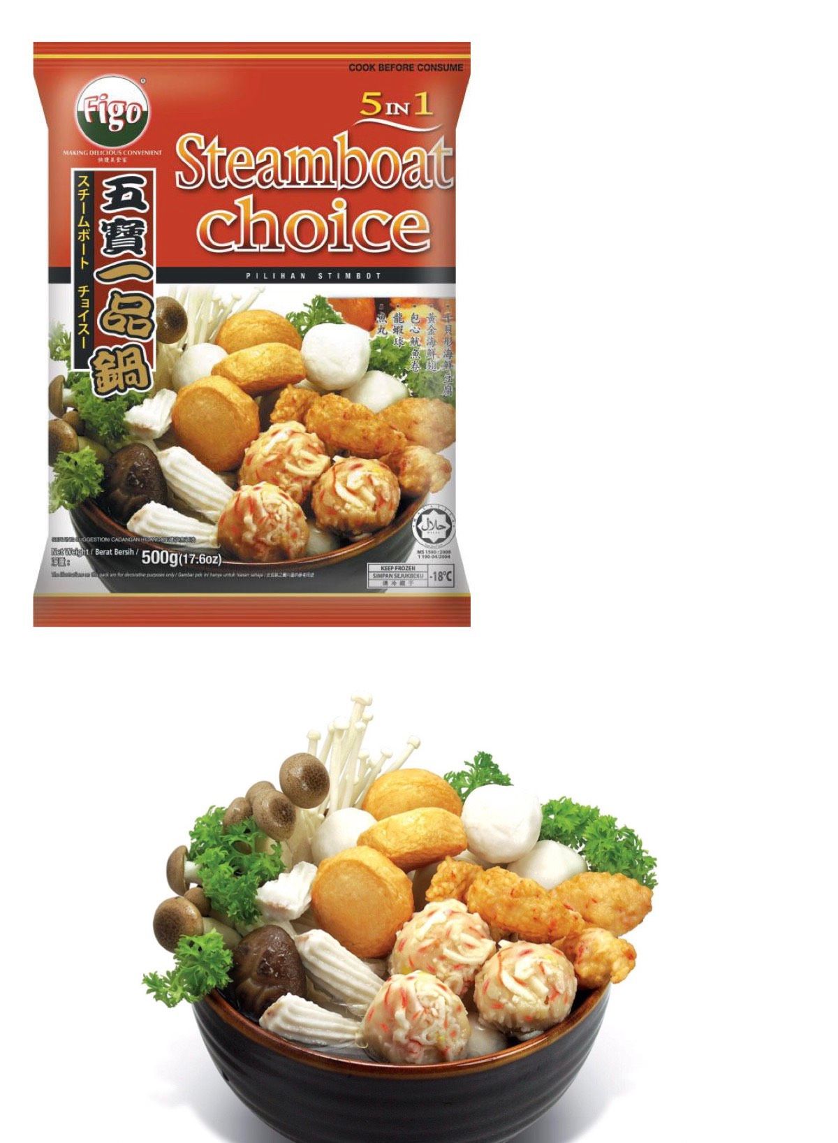 Combo Lẩu Thả 5 in 1 Figo 500g