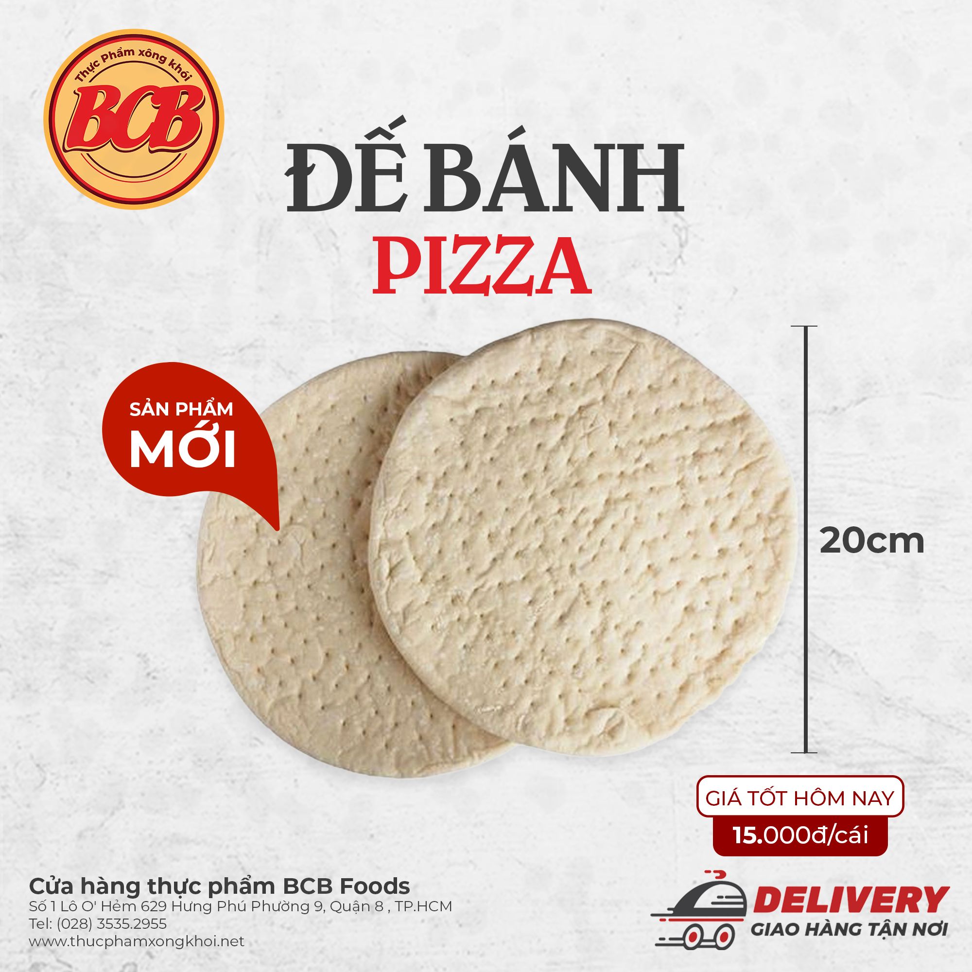Đế Bánh Pizza 20cm