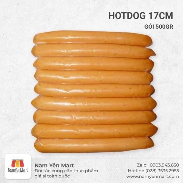 Hotdog 17cm gói 500g