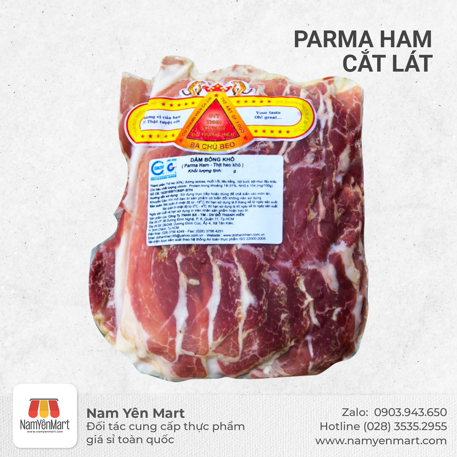  Parma ham cắt lát 500G Ba Chú Beo 