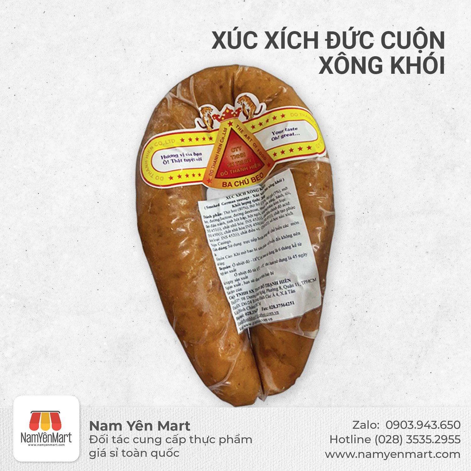 Xúc Xích Đức Xông Khói Cuộn 300g