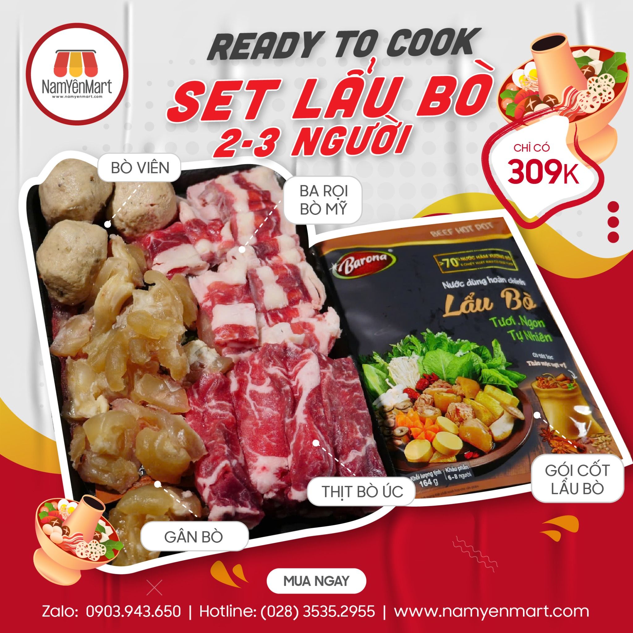 Set Lẩu Bò - 2 đến 3 người