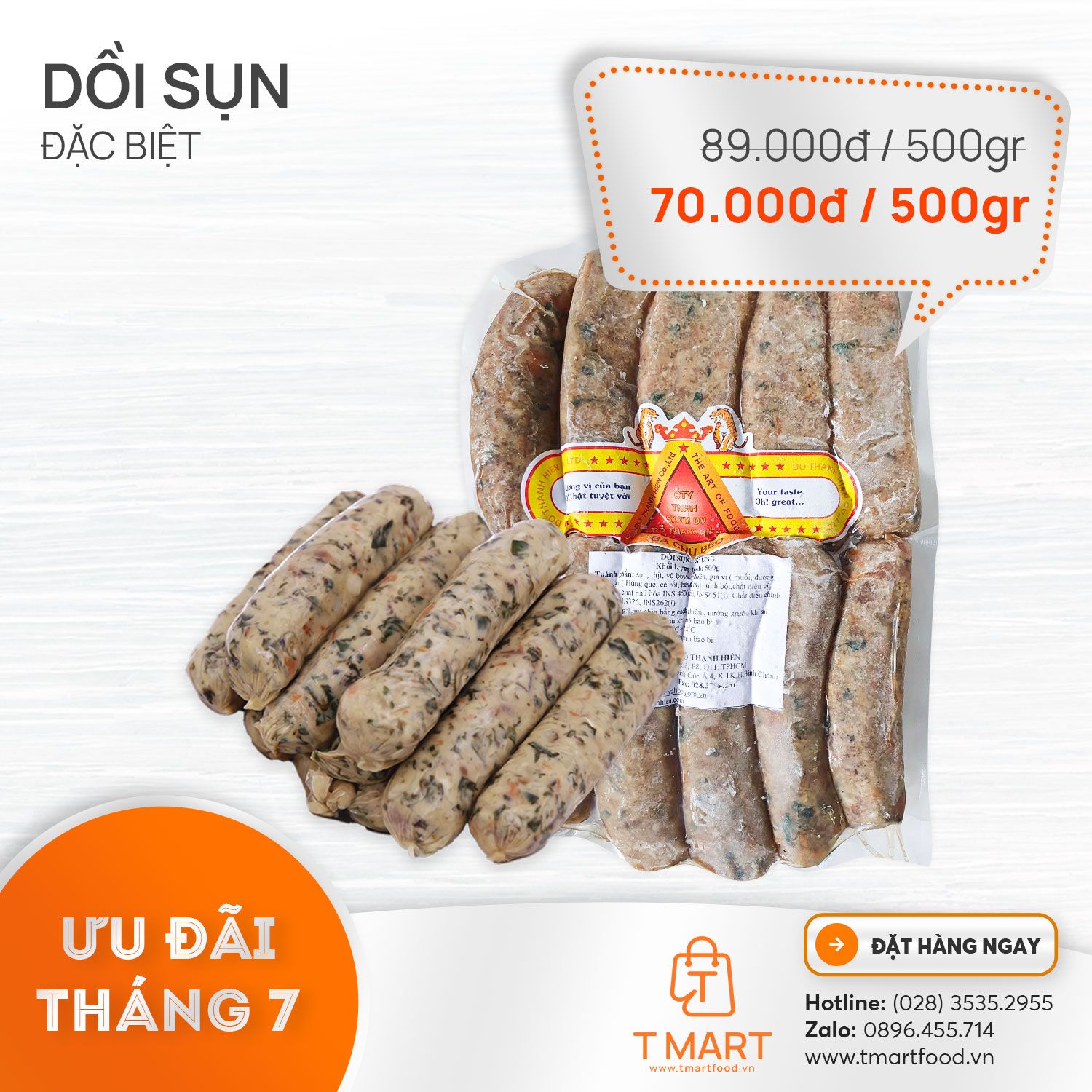  Dồi Sụn Ba Chú Beo 500g 