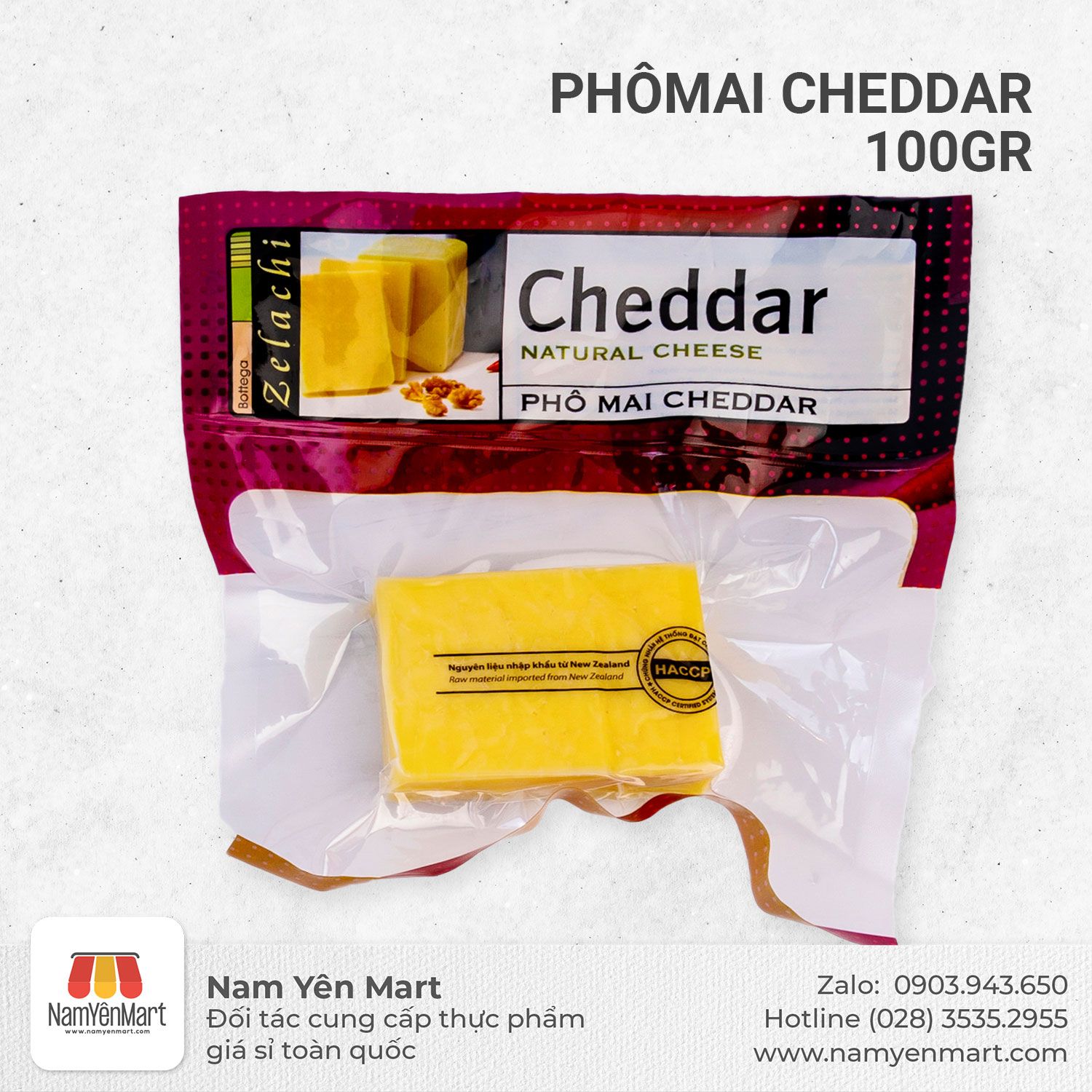  Phô mai Cheddar 100g 