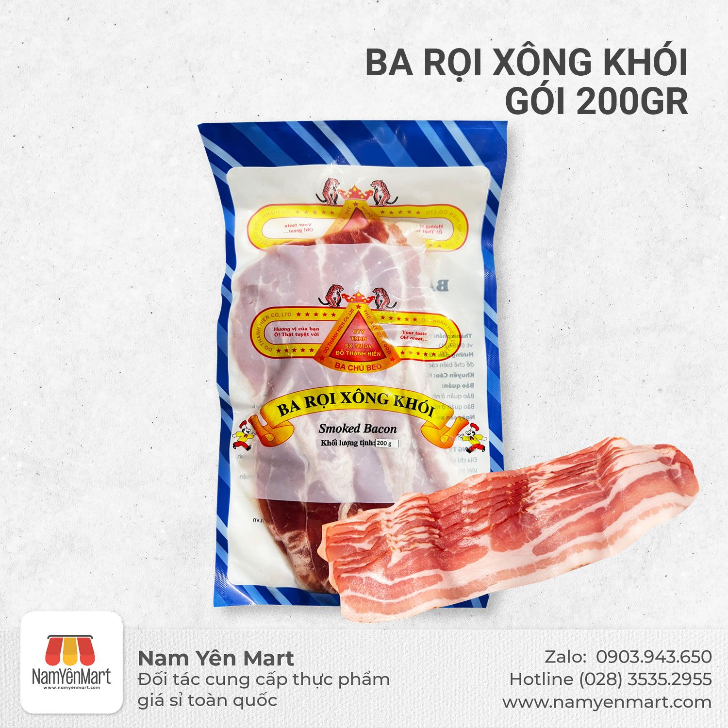 Ba rọi xông khói (gói 200gr)