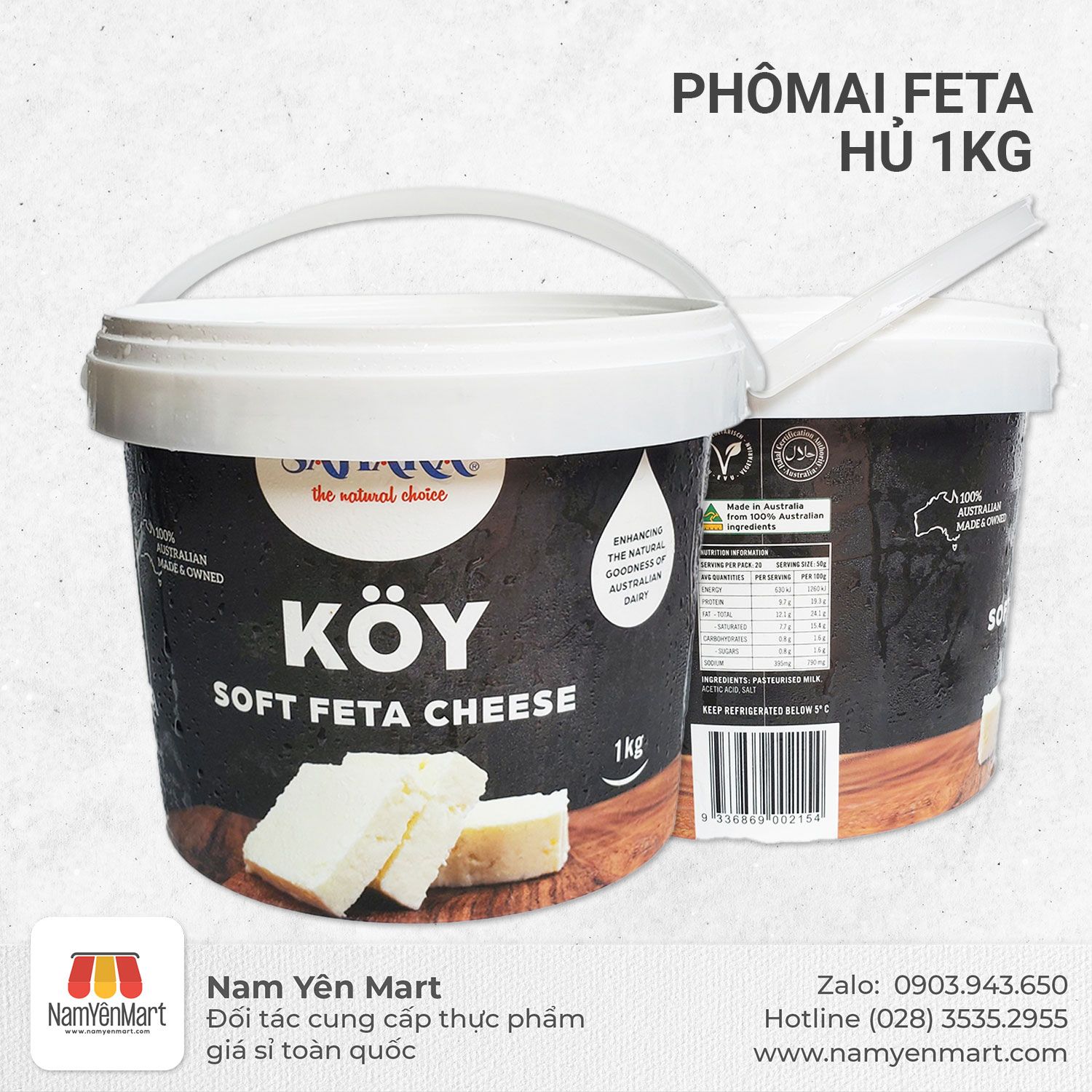  Phô mai Feta (hủ 1kg) 