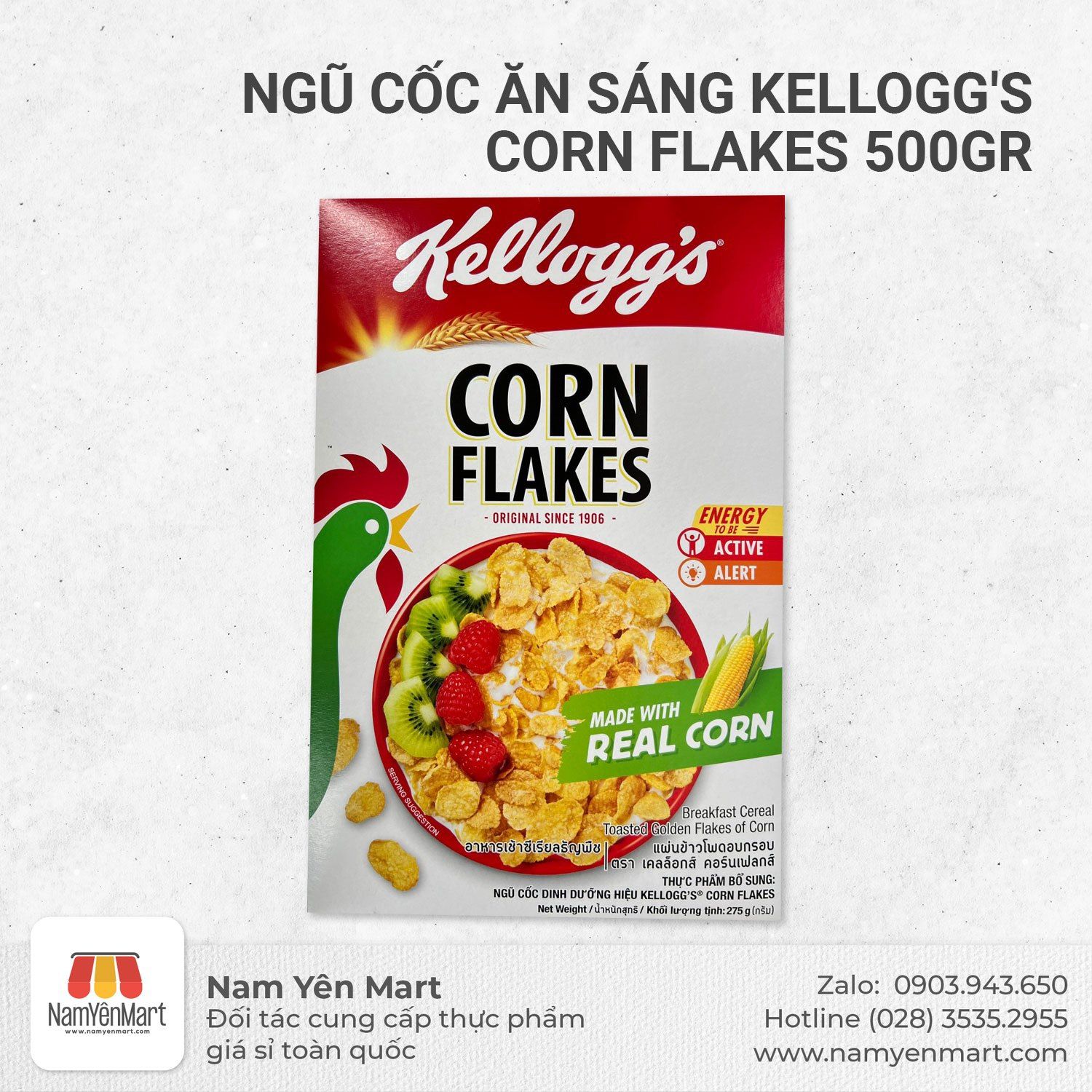  Ngũ cốc ăn sáng Kellogg's Corn Flakes 500gr 