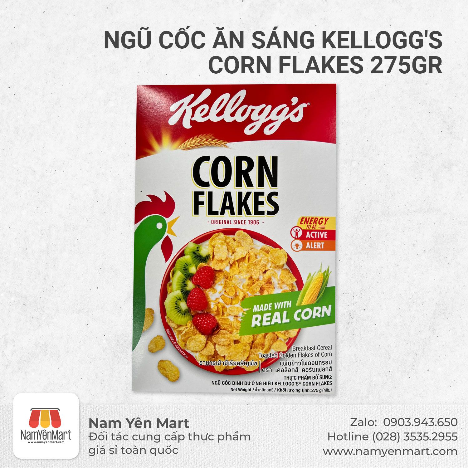  Ngũ cốc ăn sáng Kellogg's Corn Flakes 275gr 