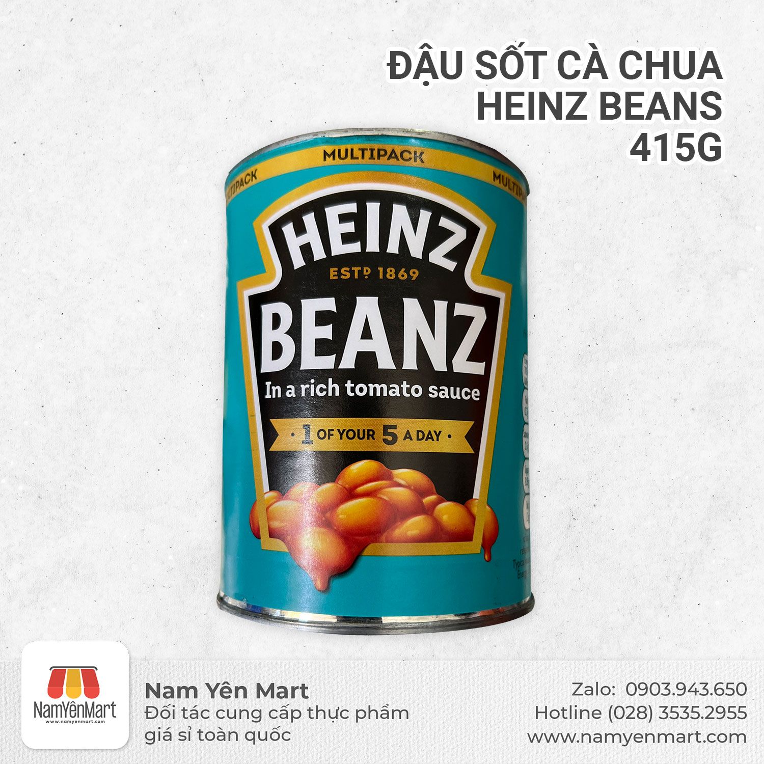 Đậu sốt cà chua Heinz Beans 415g - Baked beans in a deliciously rich tomato sauce - Nam Yên Mart