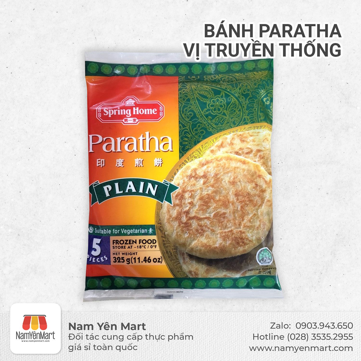 Bánh Paratha vị truyền thống