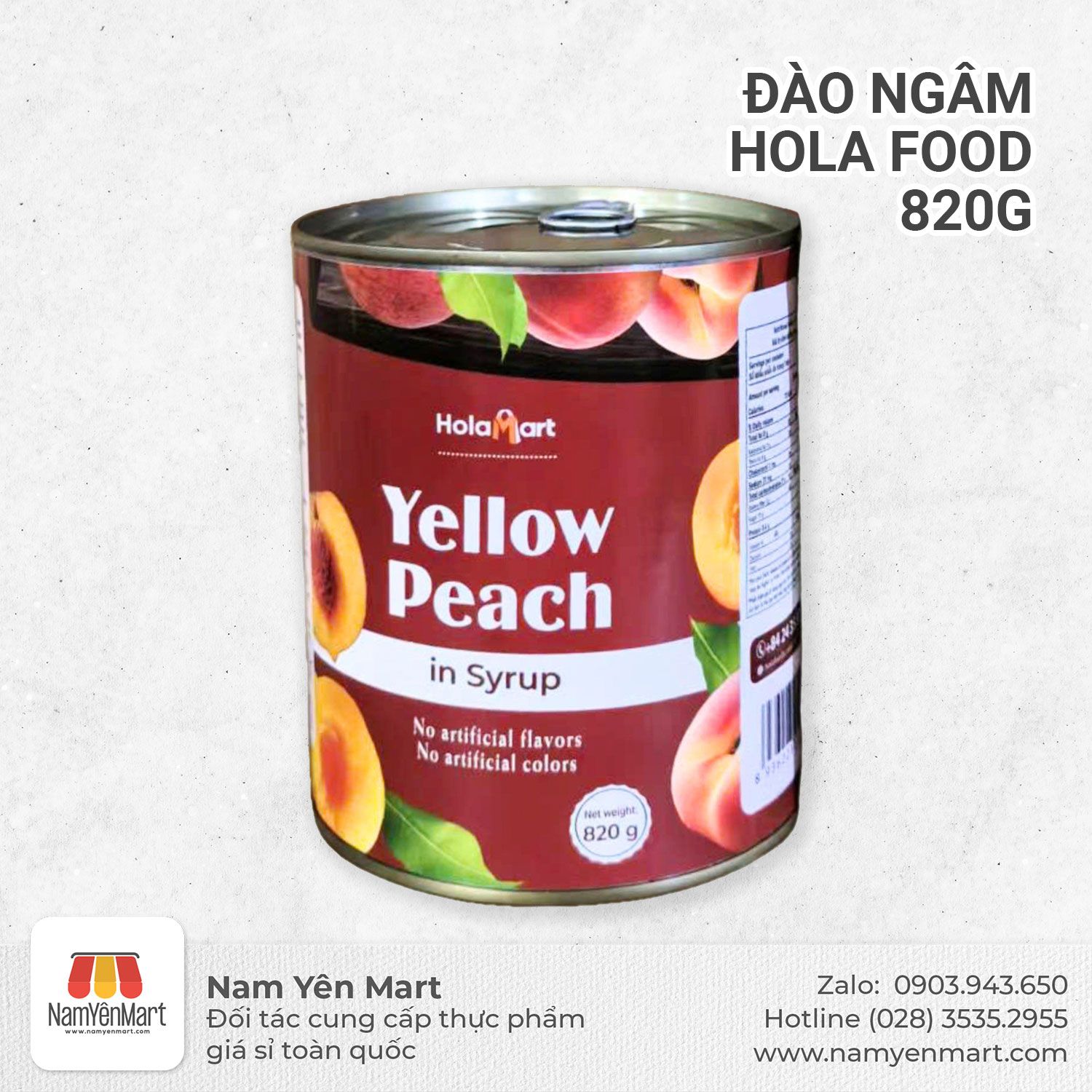 Đào ngâm HolaMart 820g