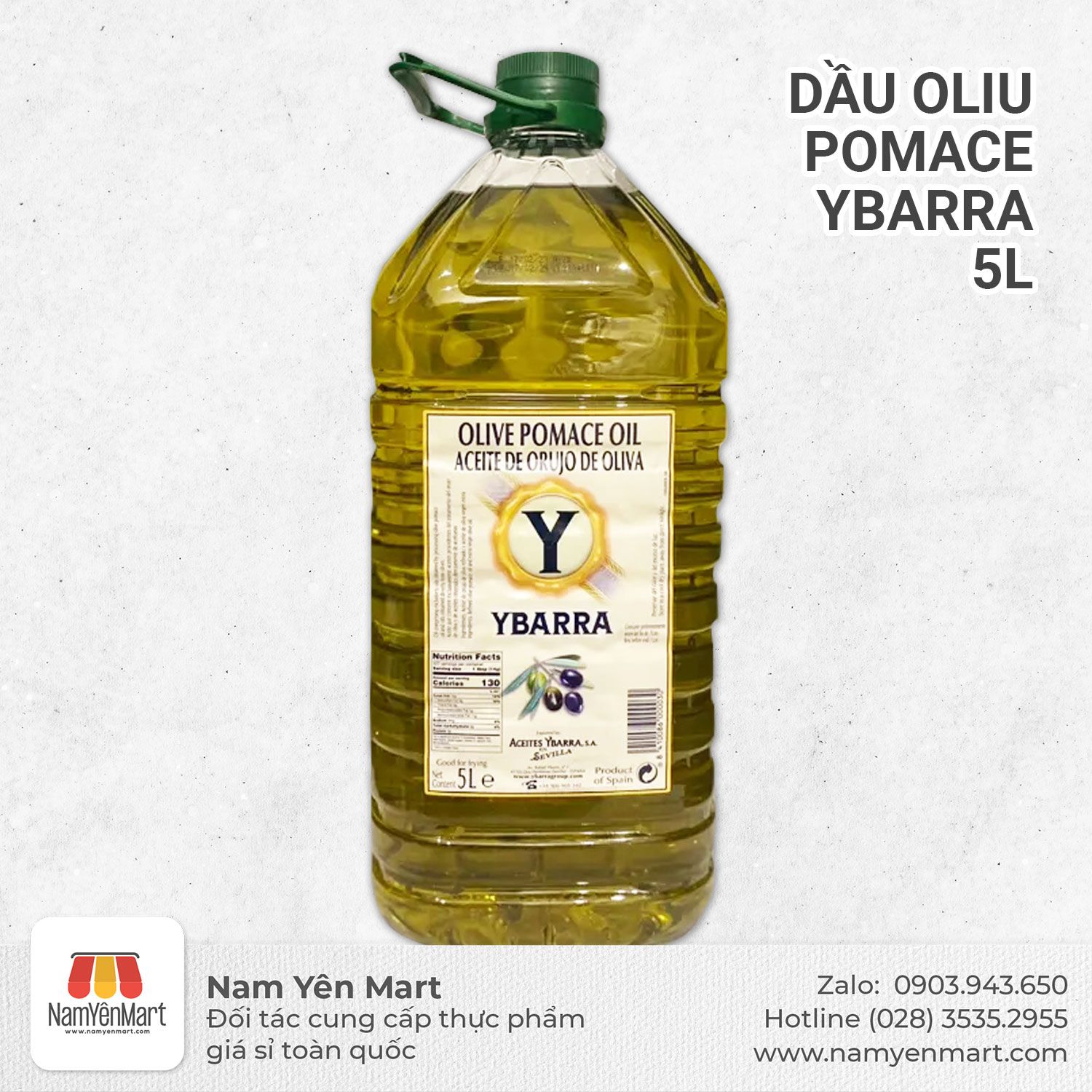  Dầu Oliu Pomace Ybarra 5L 