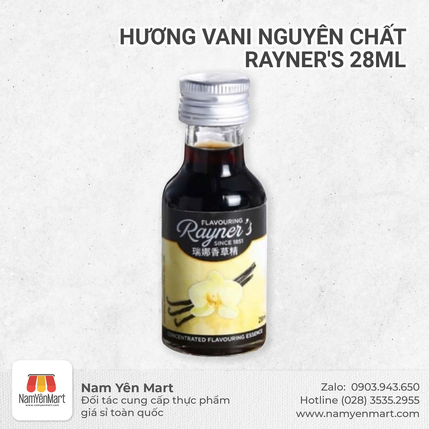 Hương Vani Nguyên Chất - Rayner's 28ml