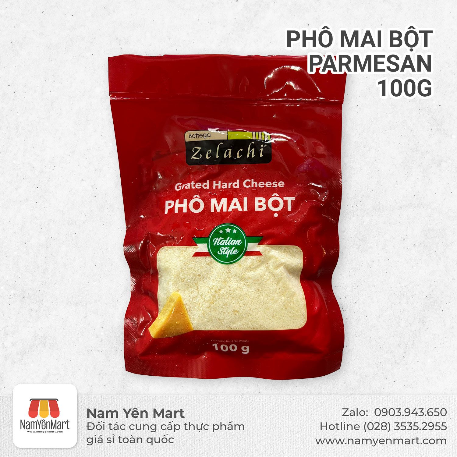 Phô Mai Bột Parmesan 100gr (Bottega Zelachi)