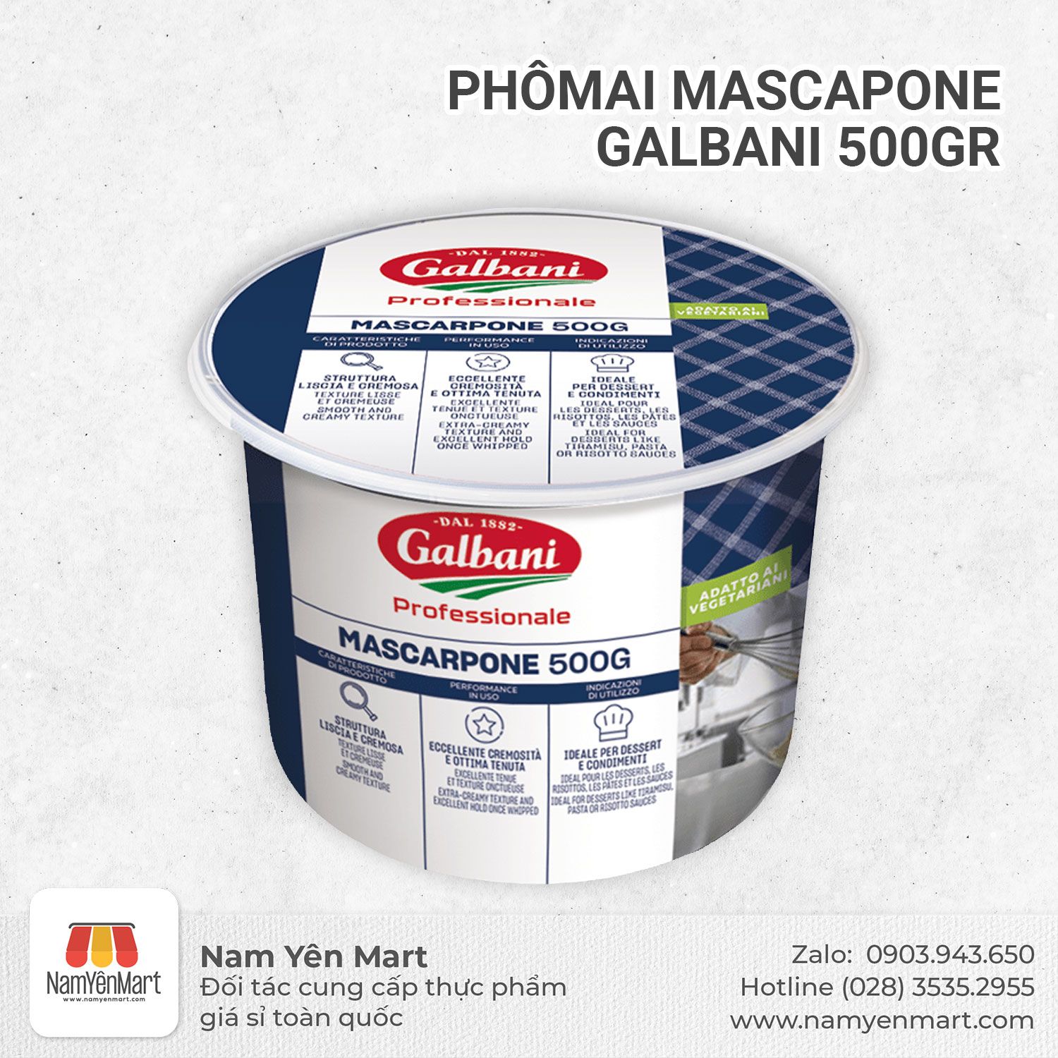 Phô mai Mascarpone Galbani 500g