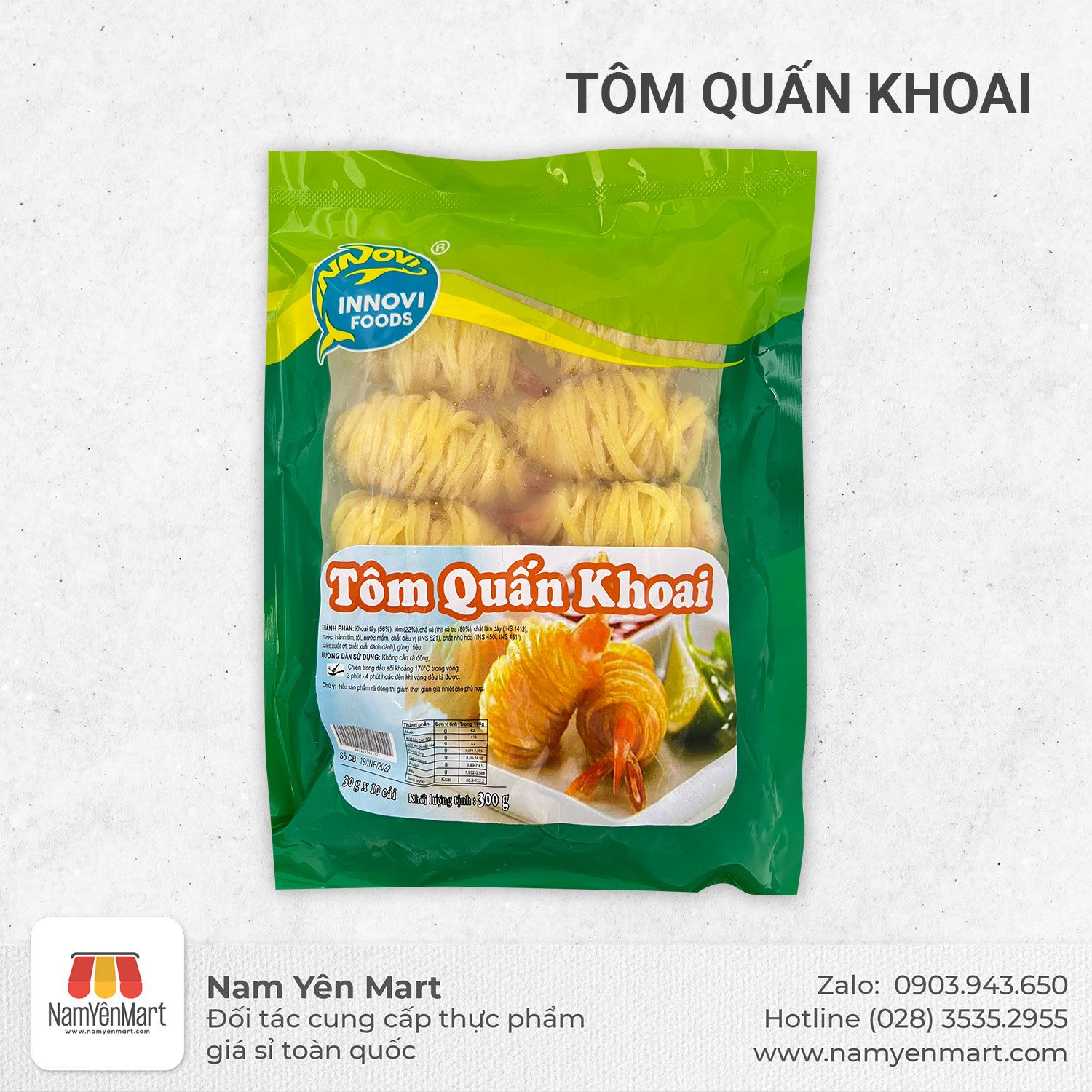  Tôm quấn khoai Innovi (300g) 