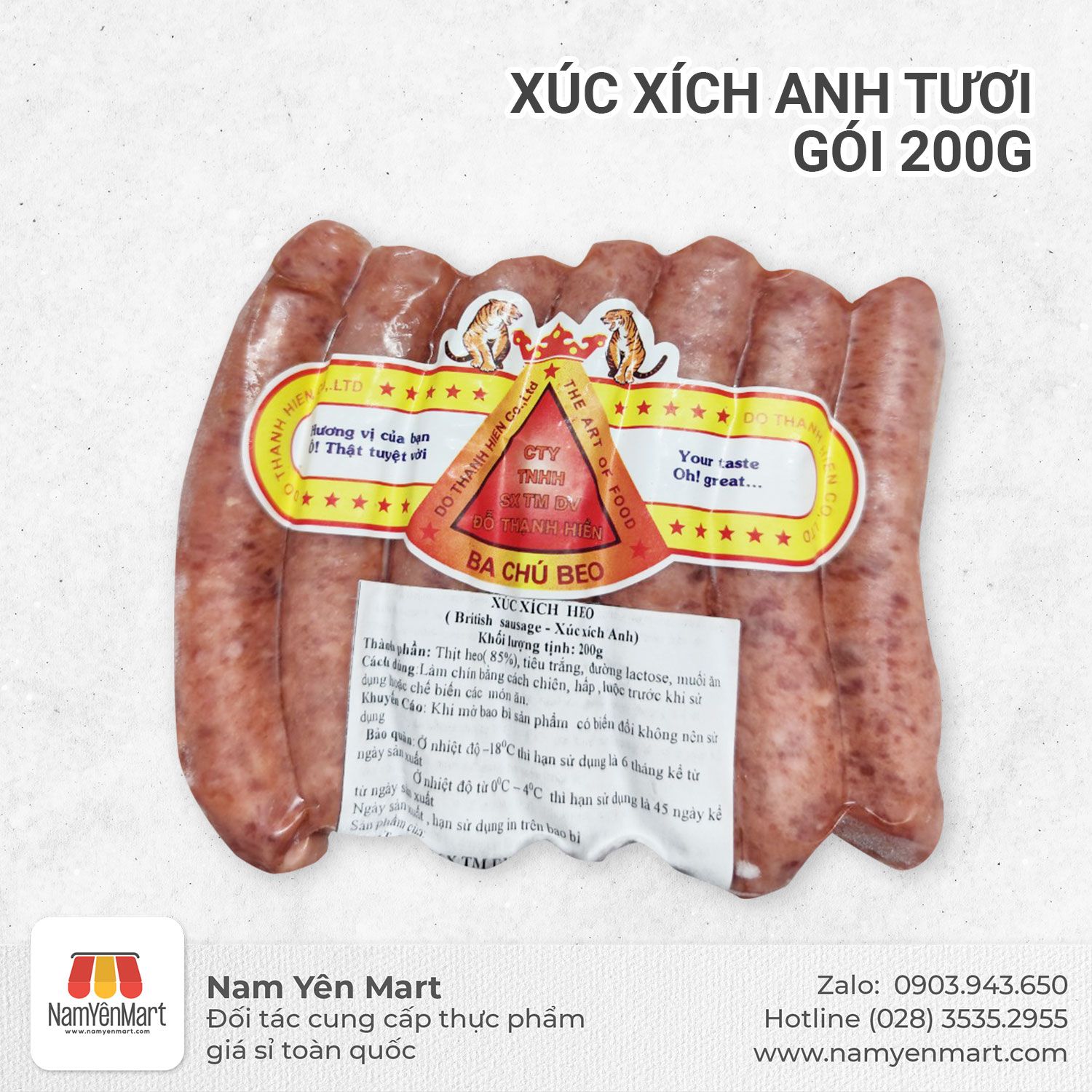 Xúc xích Anh tươi (gói 200gr)
