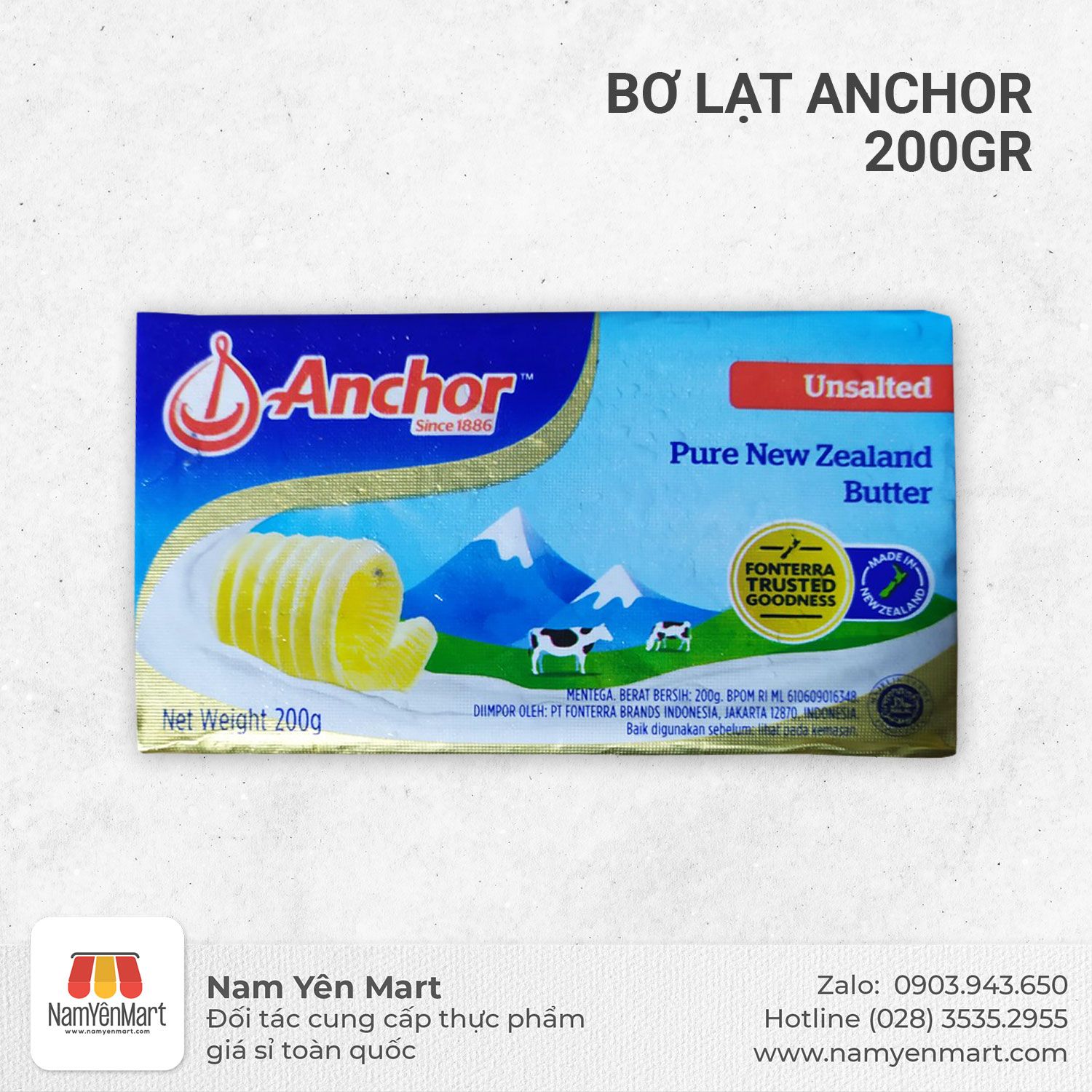 Bơ lạt Anchor 200gr