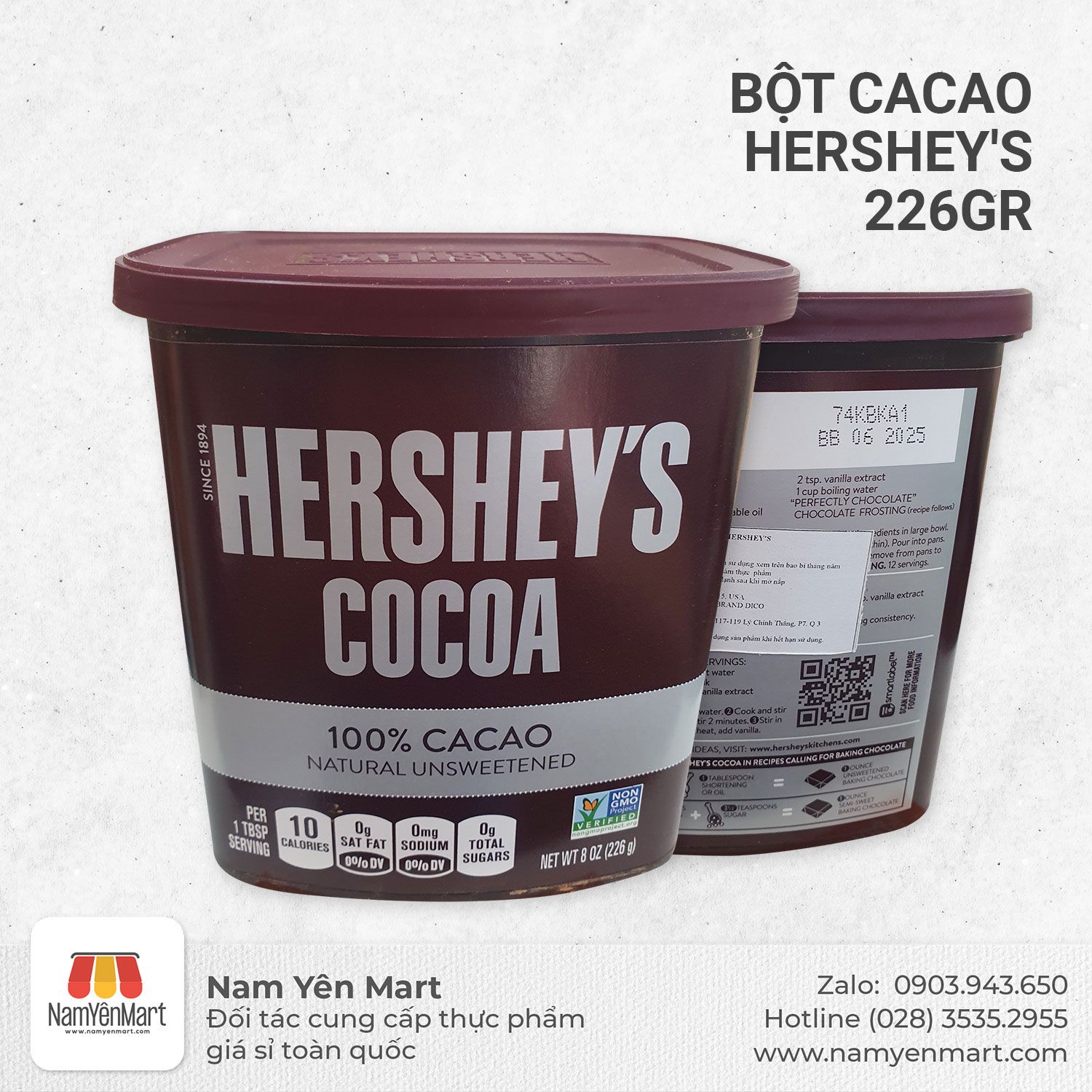  Bột cacao Hershey's 226gr 
