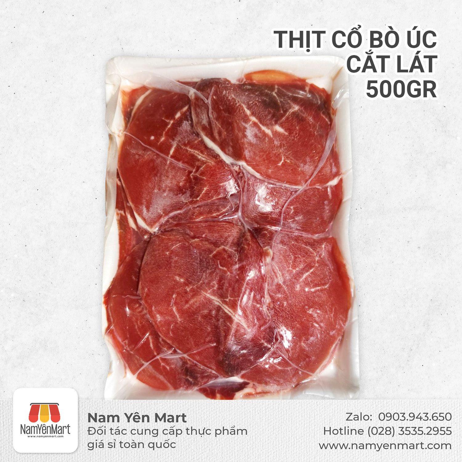 Thịt cổ bò Úc cắt lát (500gr)