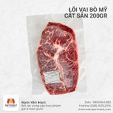  Lõi vai bò Mỹ cắt sẵn 200gr chuyên làm Steak, nướng BBQ (Túi hút chân không) 