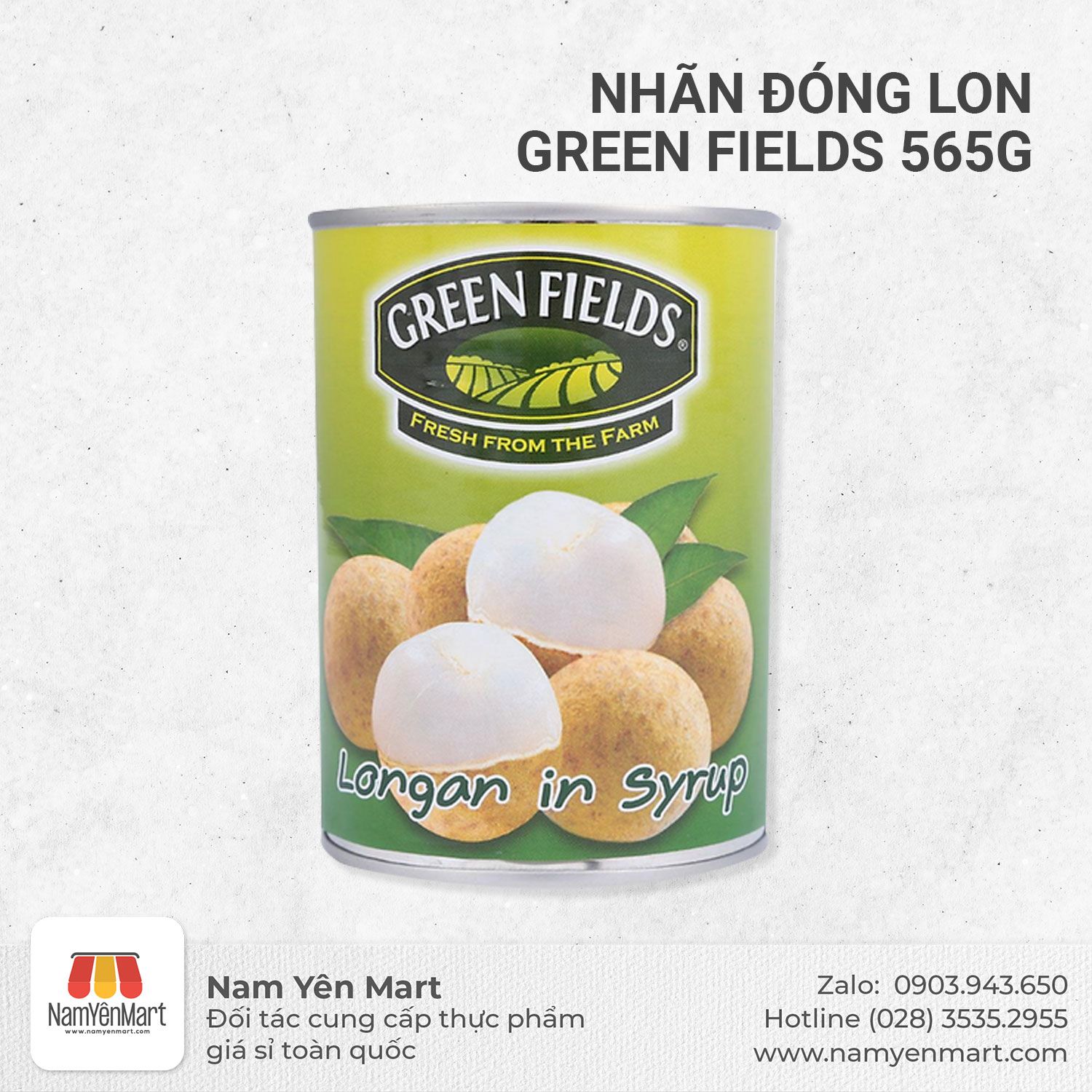 Nhãn Đóng Lon Green Fields 565g