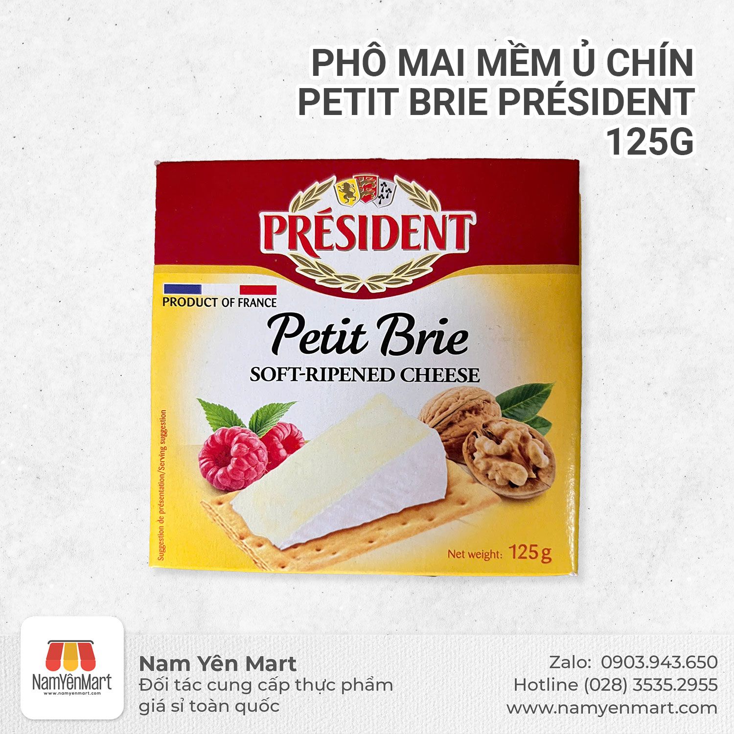 Phô Mai Mềm Ủ Chín Petit Brie Président 125G