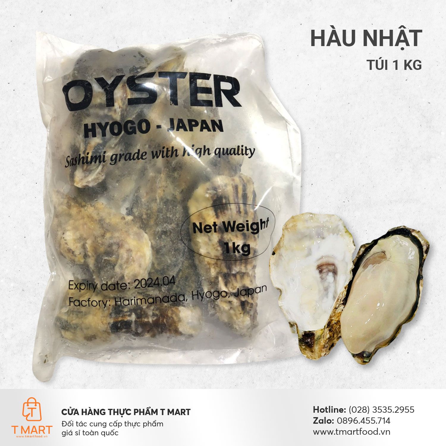  Hàu Nhật HYOGO  (Túi 1 Kg) 