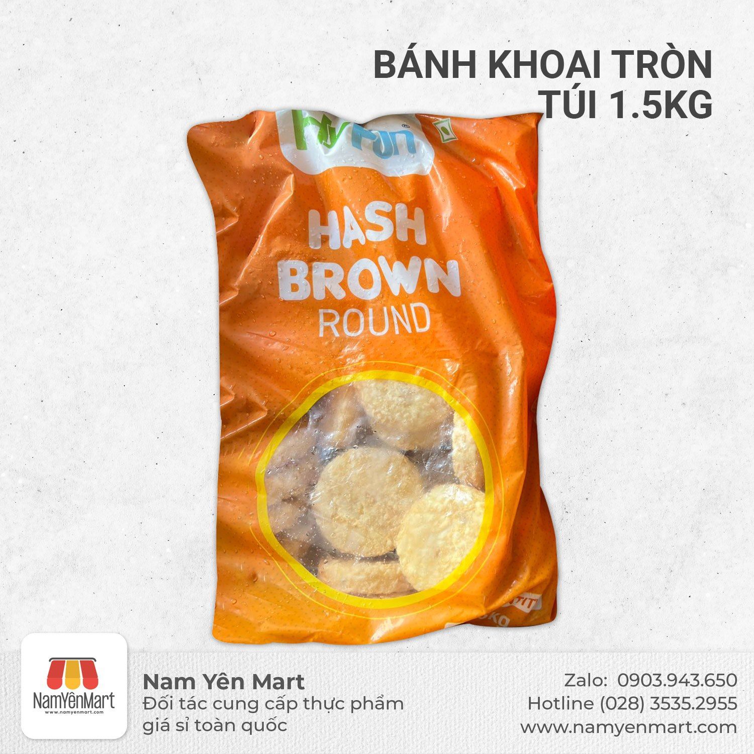 Bánh khoai tròn Hash Brown (túi 1.5kg)